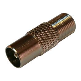 Adaptor Coaxial F-mamă la  IEC-tată
