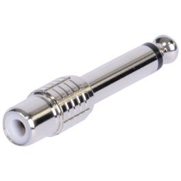 Adaptor jack 6.35 tata - rca mama metal mono