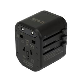 ADAPTOR UNIVERSAL DE CĂLĂTORIE, 1 PORT USB + 1 PORT USB-C
