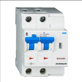 AFDD, seria Lisa, B 32 A, 2 poli, 30 mA, A/cu temp., 6 kA