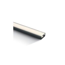 aluminiu Profil 7902/B + PC opal Difuzor, 2m negru