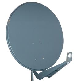 Antenă satelit 85cm/80cm,Al,40dB,sup.dubl.LNB incl.,antracit