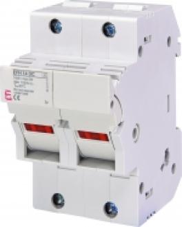 Bază siguranțe efh 14 dc 2p led