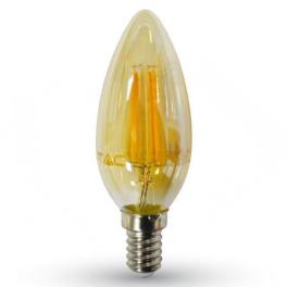 Bec e14 cu filament led 4w 2700k alb cald