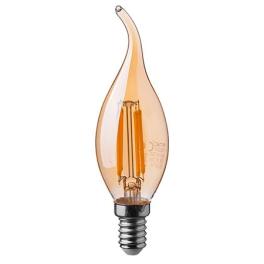Bec led e14 4w cu filament 2200k alb cald