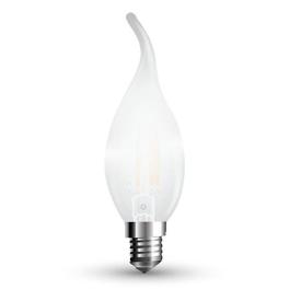 Bec led e14 4w cu filament 2700k alb cald dimabil