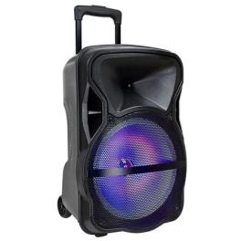 Boxa portabila iluminata led 15"/38cm 50w rms cu usb/sd/bt/fm