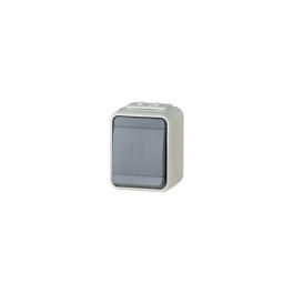 Buton cu revenire IP44, gri/gri