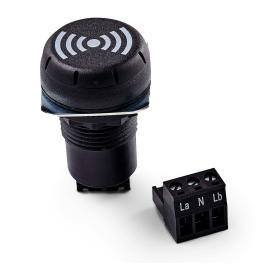 Buzer Compact, d= 30 mm, 12-24 V c.a./ c.c., negru, 85 dB
