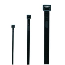 Cable band with plastic tongue, black 7.5x750mm