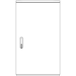 Cable management enclosure 1 door, F5, RAL7032, IP44