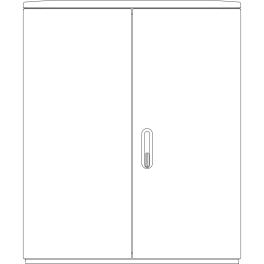 Cable management enclosure 2 door, F6, RAL7032, IP44