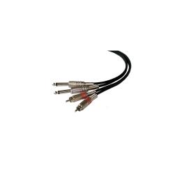 CABLU 2RCA TATA/2JACK 6.35 MONO 3M
