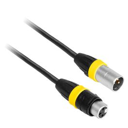 Cablu profesional dmx  ip65 xlr tata - xlr mama 5m