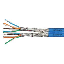Cablu S/FTP Cat.7,2x(4x2xAWG23/1),1.0Ghz,LS0H,Dca,30%,albstr