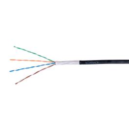 Cablu U/UTP Cat.5e, 4x2xAWG24/1, PE, de exterior, negru