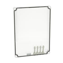 Capac 380x280x30 scund transparent cu şuruburi cu cap normal
