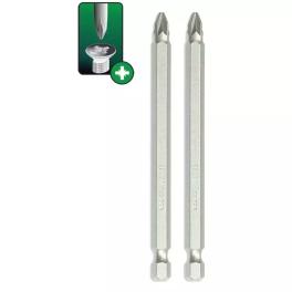 Capete de şurubelnită pozidriv pz2x100mm, 2buc blister