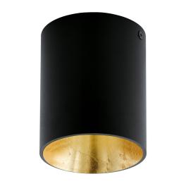 Ceiling luminaire "Polasso" round 35W black / gold IP20