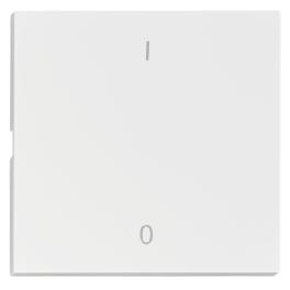 Clapetă cu simbol I/0, alb