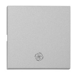 Clapetă simplă cu simbol ventilator, argintiu