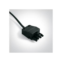Conector 4-pin male cu 30 cm cablu negru
