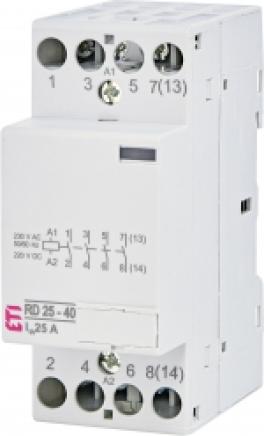 Contactor modular rd 25-40-230v ac/dc