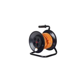 Derulator PVC 4xSchuko, H05VV-F 3G2.5, 25m, orange