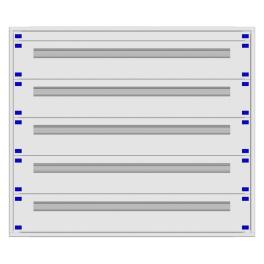 Distribution board insert KVN 60mm, 5-21K, 5-rows
