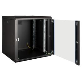 Dulap de perete DTW, 12U H=646 x W=600 x D=450, 19", negru