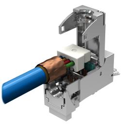 fixLink SL RJ45 shielded Cat.6a AWG 24-22 4PPoE 100W PU: 24