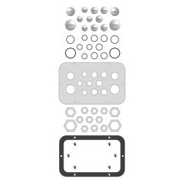 Flanşă intrare cabluri în WSA tip A, cu 13 intrări