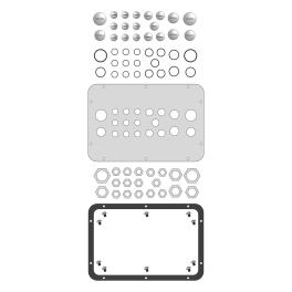 Flanşă intrare cabluri în WSA tip C, cu 20 intrări