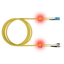 FO LED Patch Cord, Duplex, LCD/ST, E09/125, OS2, 7.5m