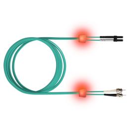 FO LED Patch Cord Premium, Duplex, LCD/ST, G50/125, OM3, 1m