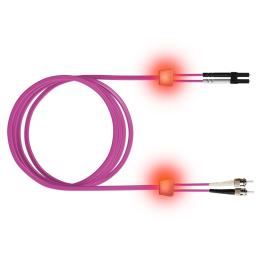 FO LED Patch Cord Premium, Duplex, LCD/ST, G50/125, OM4, 2m