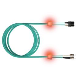 FO LED Patch Cord Premium, Duplex, SCD/ST, G50/125 OM3, 2m