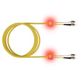 FO LED Patch Cord Premium, Duplex, ST/ST, E09/125 OS2, 2m