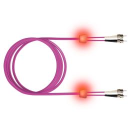 FO LED Patch Cord Premium, Duplex, ST/ST, G50/125 OM4, 5m