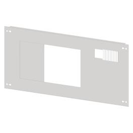 Front plate sheet steel with cutout 196x187mm, 3 unit-wide