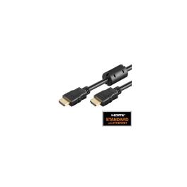 HDMI 1.4 Cable, 2x HDMI19 Typ A male, Ferrit/Gold,Black, 15m