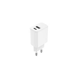 INCARCATOR RETEA USB-C +USB A FAST CHARGING 20W - ALB