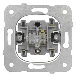 Insert buton, 10A 1ND, cu lumină orientare, cleme elastice