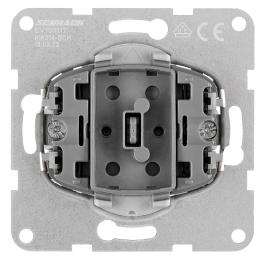 Insert întrerupător cruce, cleme cu element elastic