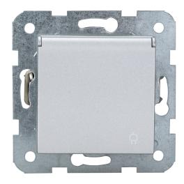 Insert priză, contacte de prot, prot IP2XC și capac, argint