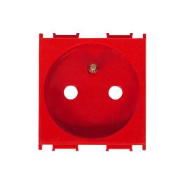 Insert priză cu pin PE, protecţie mărită,16A, cl. şurub,roşu