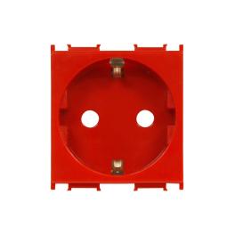 Insert priză cu protecţie mărită, 16A, cleme cu şurub, roşu