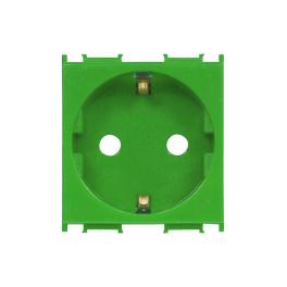 Insert priză cu protecţie mărită, 16A, cleme cu şurub, verde