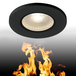 KAMUELA ECO LED,3000K,negru,dim anti-foc, IP65, 38°