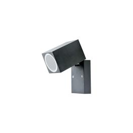 LAMPA CU SOCLU GU10 MONTAJ PERETE IP44, NEGRU